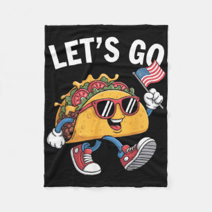 Let's Go Taco Funny Trump Always Chickens Out 18 Fleece Blanket