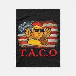 Let's Go Taco Shirt T.a.c.o Funny Trendy Chicken T Fleece Blanket