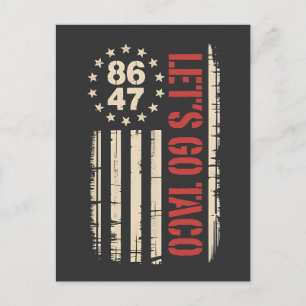 Let's Go TACO Trump Always Chickens Out Holiday Postcard