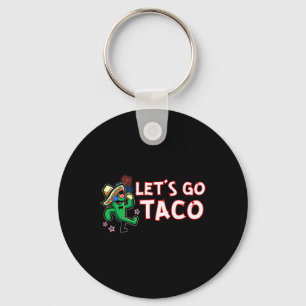 Let's Go Taco Trump Always Chickens Out  Keychain