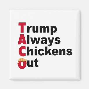Let's Go TACO Trump Always Chickens Out Magnet