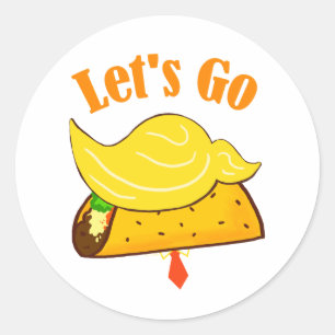 Let's Go TACO Trump Classic Round Sticker