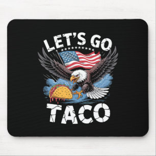 Let's Go Taco Us Flag Eagle For Men And Women Mouse Pad
