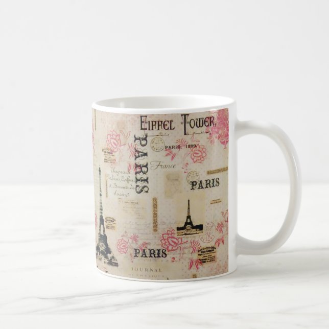 "Let's Go To Paris" Classic White Mug (Right)