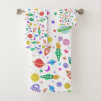 Let's Go to Space White Pattern UFO