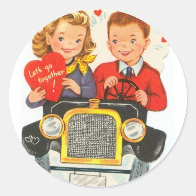 Let's go Together Classic Round Sticker (Front)
