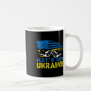 Lets Go Ukrainian Flag American Ukraine We Support Coffee Mug