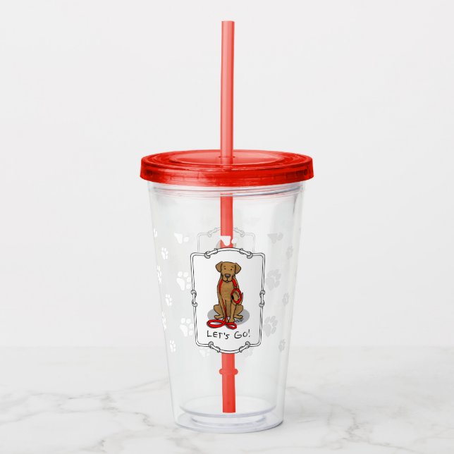 Let's Go! Walk Chesapeake Bay Retriever (dg tan) Acrylic Tumbler (Front)
