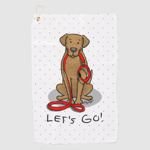 Let's Go! Walk Chesapeake Bay Retriever (dg tan) Golf Towel