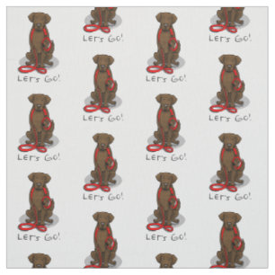 Let's Go! Walk Flat-Coated Retriever Dog (liver) Fabric