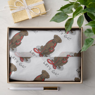 Let's Go! Walk Flat-Coated Retriever Dog (liver) Tissue Paper