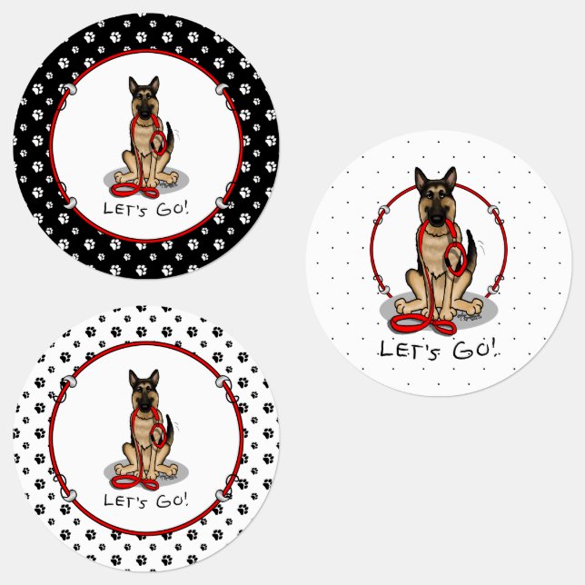 Let's Go! Walk German Shepherd Dog (black tan) (Group)