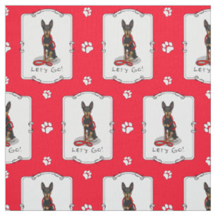 Let's Go! Walk Miniature Pinscher (black tan 1) Fabric