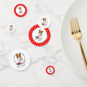 Let's Go! (walk) Papillon (white & red) Dog Cute Confetti
