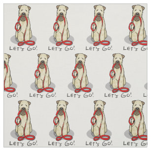 Let's Go! Walk Wheaten Terrier Dog (wheaten 1b2) Fabric