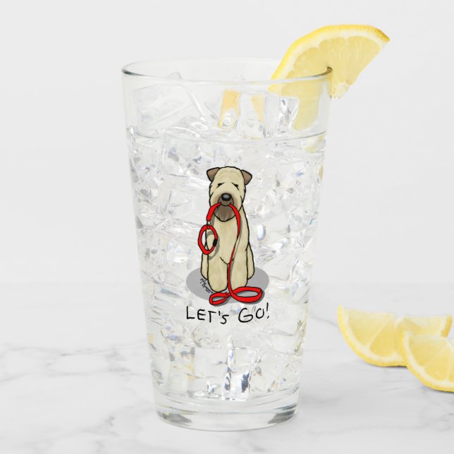 Let's Go! Walk Wheaten Terrier Dog (wheaten 1b2) Glass (Back Ice)