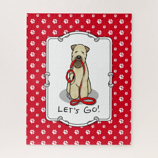 Let's Go! Walk Wheaten Terrier Dog (wheaten 1b2) Jigsaw Puzzle (Vertical)