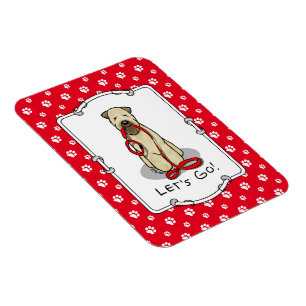 Let's Go! Walk Wheaten Terrier Dog (wheaten 1b2) Magnet