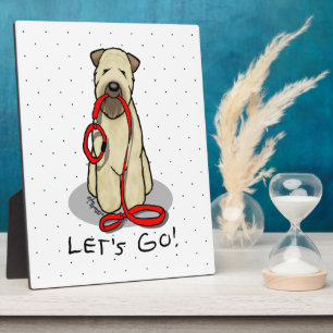 Let's Go! Walk Wheaten Terrier Dog (wheaten 1b2) Plaque