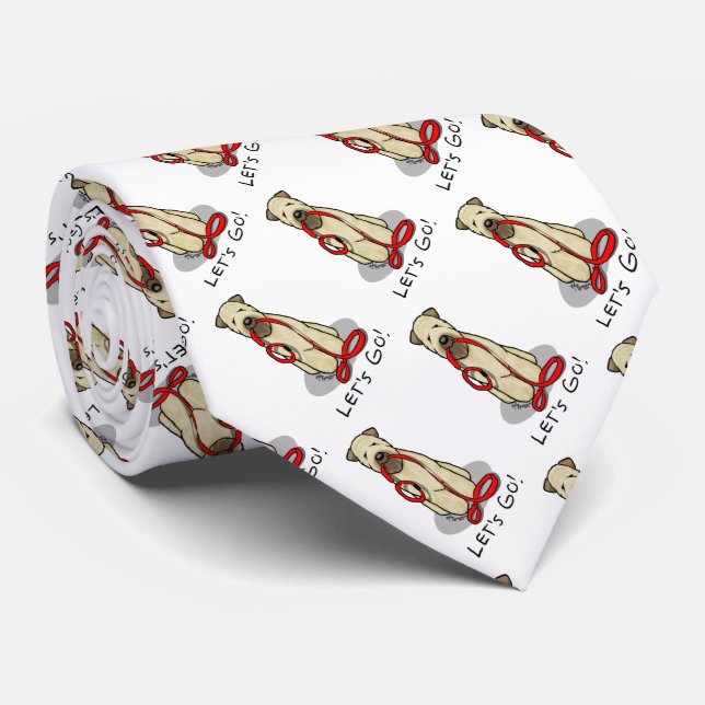 Let's Go! Walk Wheaten Terrier Dog (wheaten 1b2) Tie (Rolled)