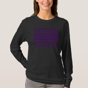 Let's Go White & Purple Sports Team Game Day 1 T-Shirt