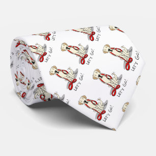 Let's Go! Yellow Lab Labrador Retriever Dog Cute Tie