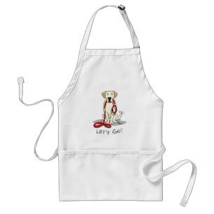 Let's Go! Yellow Labrador Retriever - Cute Dog Standard Apron