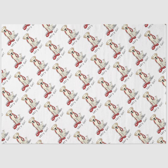 Let's Go! Yellow Labrador Retriever - Cute Dog Tissue Paper (Front)