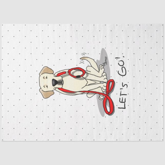 Let's Go! Yellow Labrador Retriever - Cute Dog Tissue Paper (Front)