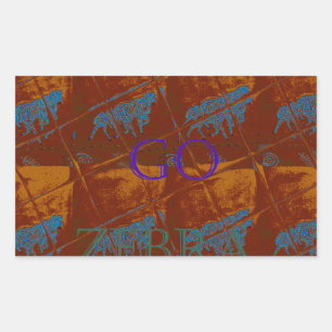 Let's Go Zebra Safari Art Print/Graphic Sticker