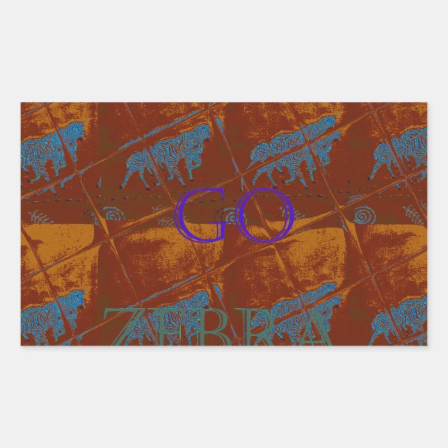 Let's Go Zebra Safari Art Print/Graphic Sticker (Front)