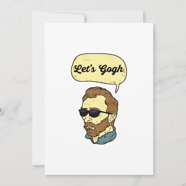 Let's Gogh Van Gogh Holiday Card (Front)