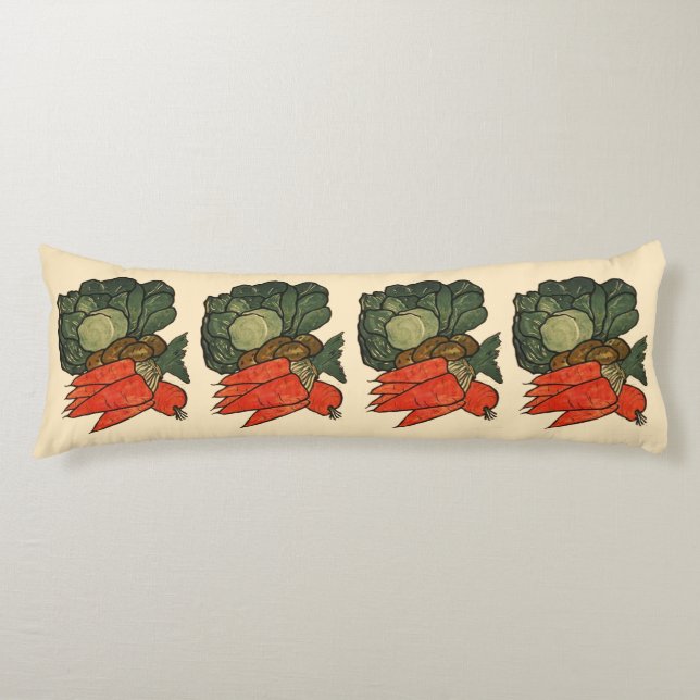 Let's Grow a Vegetable Garden Body Pillow (Front)