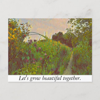 Lets Grown Together Postcard