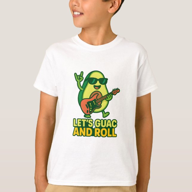 Lets Guac and Roll Avocado Shirt  (Front)