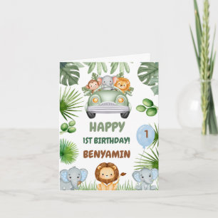 Let's Hang OuT Baby Elephant First birthday Invitation