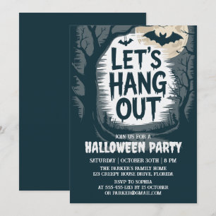 Let's Hang out Halloween Invitation