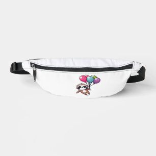 Let's Hang Out It's My Birthday Balloon Sloth , Cu Fanny Pack
