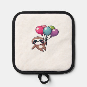 Let's Hang Out It's My Birthday Balloon Sloth , Cu Pot Holder