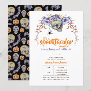 Let's Hang Out Spooktacular Halloween Baby Shower Invitation