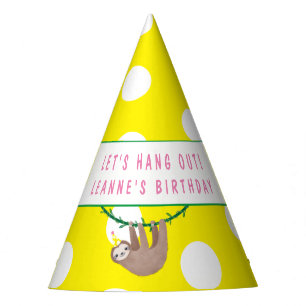 Let's Hang out with party sloth Party Hat