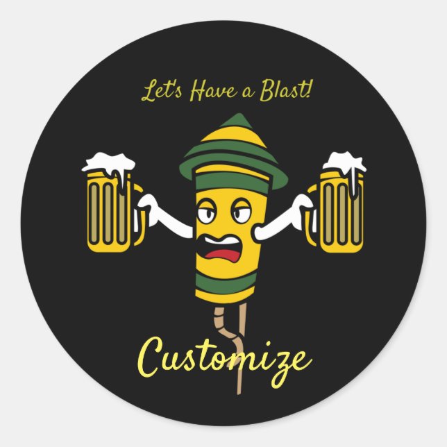 Let's Have a Blast Thunder-Cove Classic Round Sticker (Front)