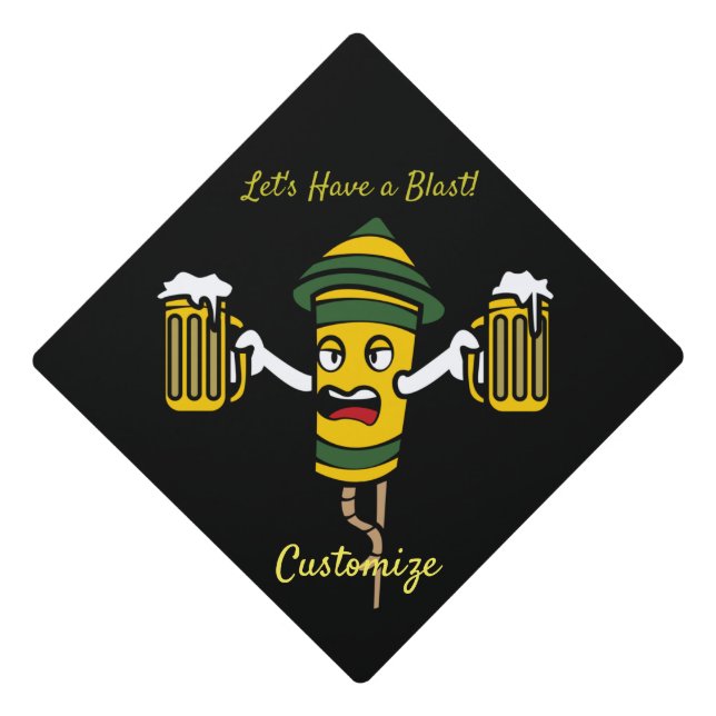 Let's Have a Blast Thunder-Cove  Graduation Cap Topper (Front)