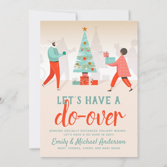 Lets Have a Do Over Modern Holidays Template Card (Front)