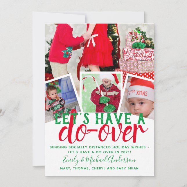 Lets Have a Do Over PHOTO Holidays Template Card (Front)