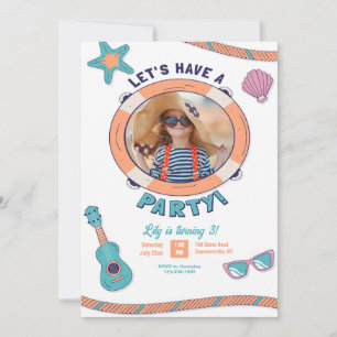 Let's Have A Party Photo Invitation