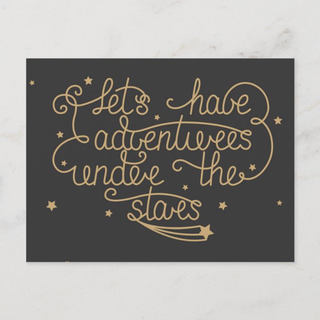 Lets Have Adventures Postcard (Front)