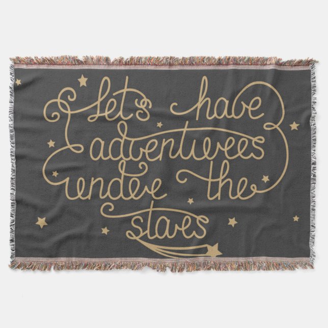 Lets Have Adventures Throw Blanket (Front)