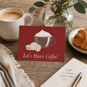 Let's Have Coffee Postcard