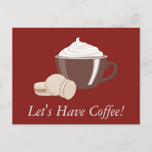 Let's Have Coffee Postcard